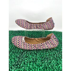 Lucky Brand ballet shoes Flats Women's Chevron‎ Round toe slip Comfort on sz 8.5